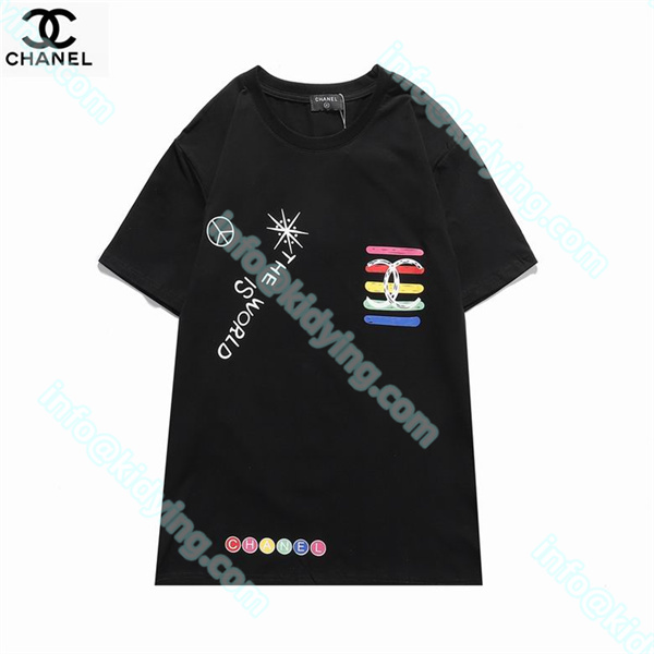 シャネル メンズ 半袖tシャツ CHANELロゴ 激安 スーパーコピー 偽物