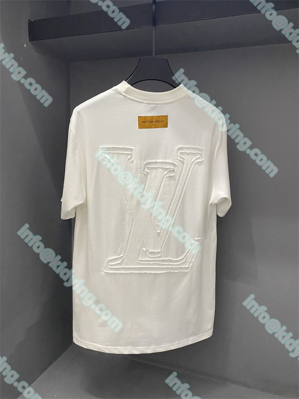 ルイ ヴィトン メンズ tシャツ LVロゴ 激安 ヴィトン コピー 偽物