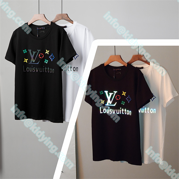 ルイ ヴィトン メンズ ｔシャツ LVロゴ 激安  ヴィトン コピー 偽物