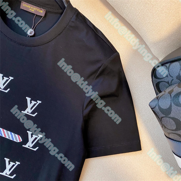ルイ ヴィトン メンズ tシャツ LVロゴ 激安 ヴィトン コピー 偽物