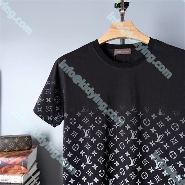 ルイ ヴィトン メンズ tシャツ LVロゴ 激安 ヴィトン コピー 偽物