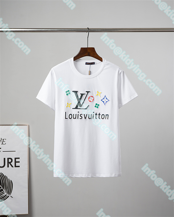 ルイ ヴィトン メンズ ｔシャツ LVロゴ 激安  ヴィトン コピー 偽物