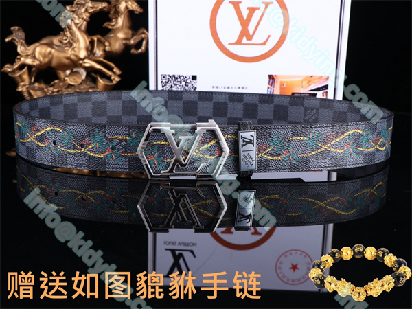 ルイ ヴィトン メンズ ベルト レザー LVロゴ 激安 ヴィトン コピー 偽物
