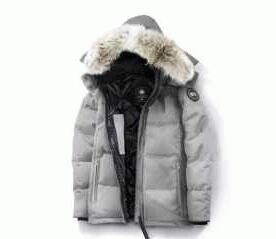 防寒性を高めるカナダグース、Canada  Gooseの高品質な素材の黒、灰色の2色メンズダウンジャケット.