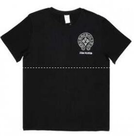 クロムハーツ シャツ コピー Chrome Hearts ロゴ付き お買い得高品質の100％棉コットン ブラックメンズ 半袖Tシャツ.