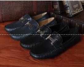 限定セール新品のエルメス レザー H 金具 黒とネイビーの2色選択 HERMES メンズローファー 靴.