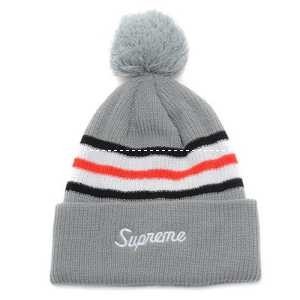 店舗で人気満点2017新作SUPREMEシュプリームキャップ偽物 超保温上質ニット帽子　グレー