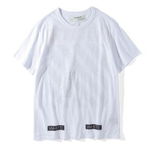 夏季超人気アイテム オフホワイト Tシャツ クルーネック ストリート「WHITE」男女兼用 3色可選