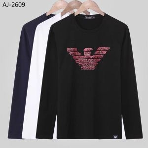 無地 秋冬新作登場  単品販売 Tシャツ 3色可選 アルマーニ ARMANI 品質にこだわり 新作追加！