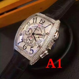 ブランド 腕時計 偽物FRANCK MULLERフランクミュラーエレガントダイヤモンドウォッチレザーベルトメンズクロノグラフ上品なデザイン