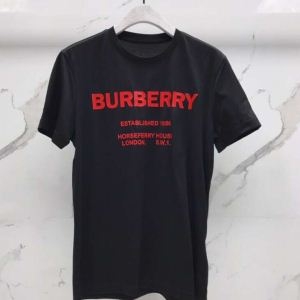 BURBERRYバーバリー tシャツ コピー80115381ホースフェリープリントコットン半袖クラシカルなクルーネック