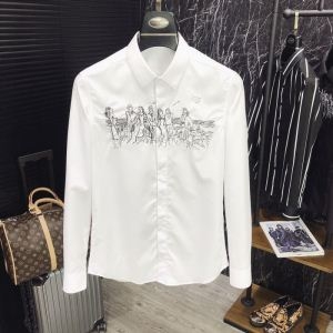 ドルガバ 服 偽物Dolce&Gabbanaシンプルでデザイン感があるプリント長袖のメンズシャツ幅広いスタイル