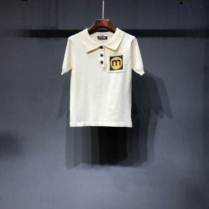 VIP 先行セール2019年夏 引き続き人気のアイテム ミュウミュウ MIUMIU 半袖Tシャツ 2色可選