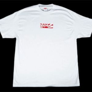 シュプリーム tシャツ 偽物Supremeラウンドネックワンポイントメンズ半袖ホワイトコットン嬉しいアイテム