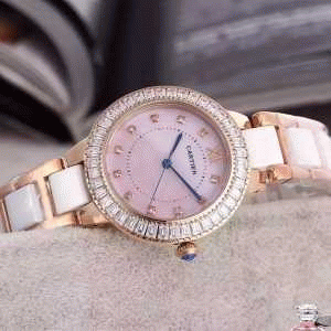 2016  カルティエ  CARTIERオリジナル ダイヤベゼル 女性用腕時計 32mm 5色可選
