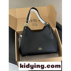 定番 レザー 2WAY ショルダーバッグ コーチ スーパーコピー バッグ スーパーコピー ブラックkid261vSTDa
