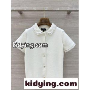 エレガント 半袖ニットカーディガン シャネル スーパーコピー ニット コピー ホワイトkid26jiGneC