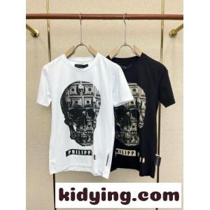 ストリート カジュアル 半袖Tシャツ フィリッププレイン Tシャツ 偽物 クルーネックkid26vWfWri